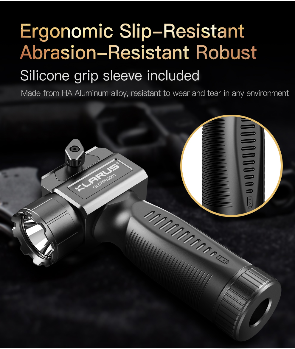 Ergonomic Slip- Resistant, Abrasion- Resistant Robust, Silicone grip sleeve included Made from HA Aluminum alloy, resistant to wear and tear in any environment