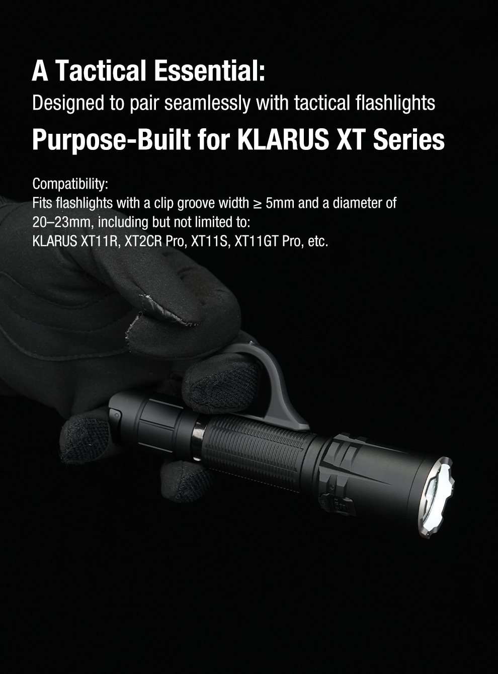 KTR1 Tactical Flashlight Clip-On Ring - 7