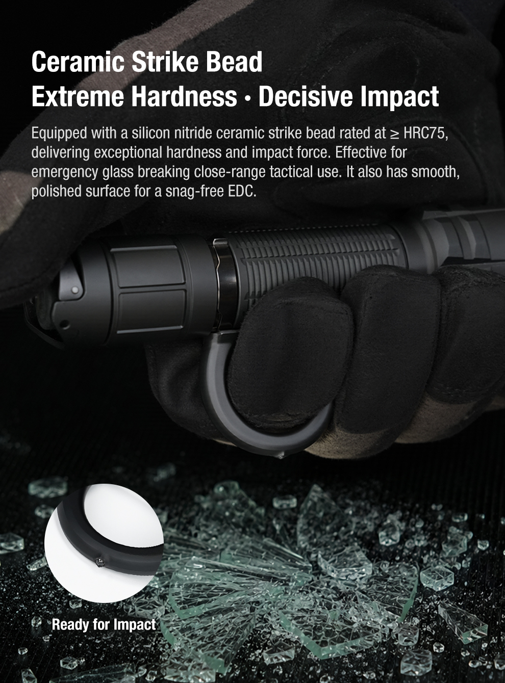 KTR1 Tactical Flashlight Clip-On Ring - 4