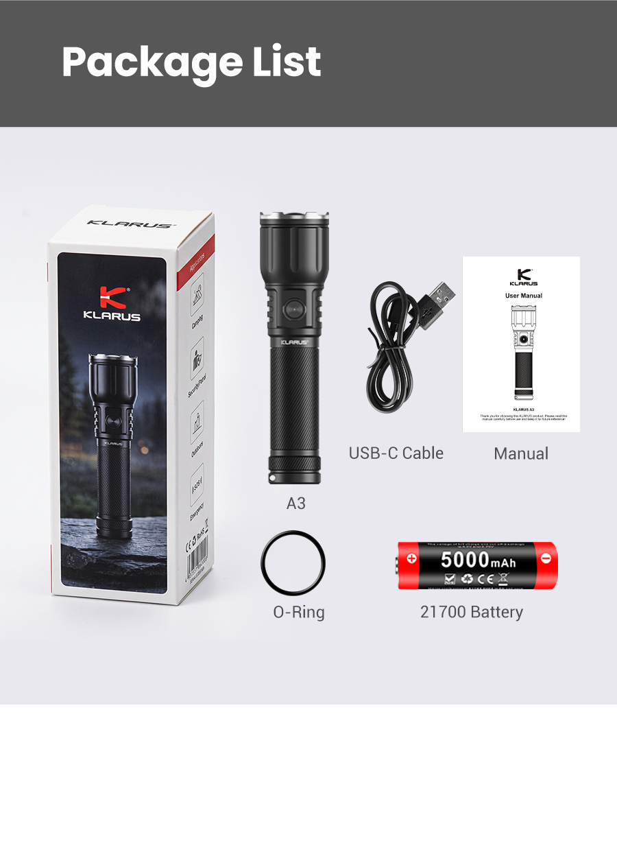 Klarus A3 Flashlight - 16