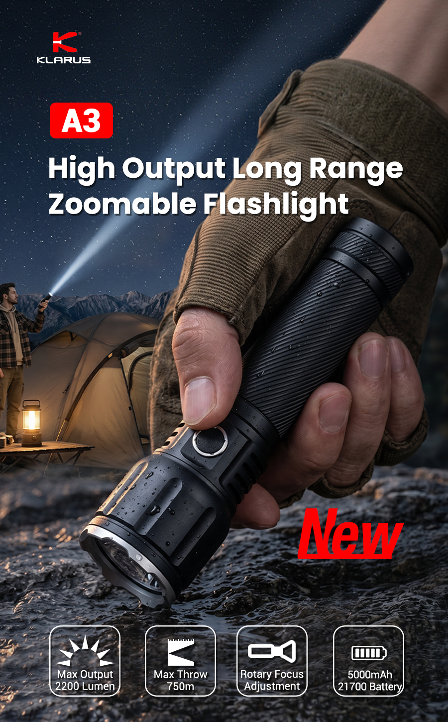 Klarus A3 Flashlight - 1