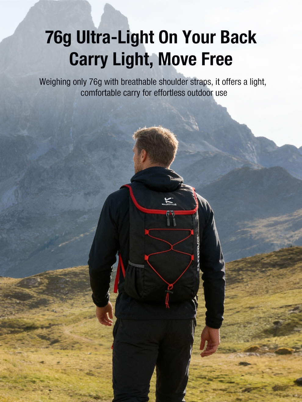 76g Ultra-Light On Your Back   Carry Light, Move Free