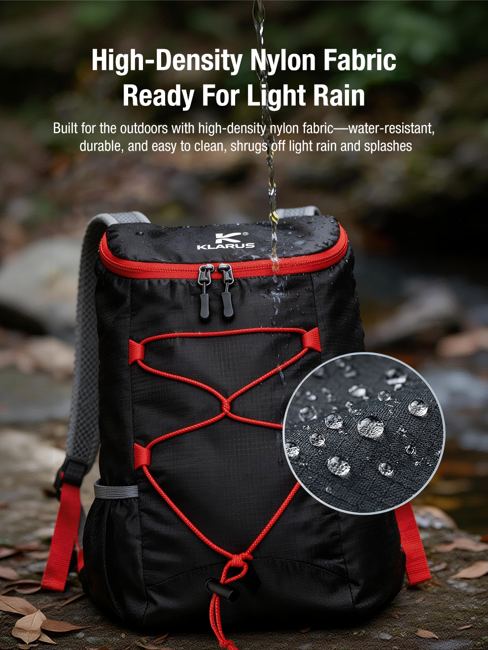 High-Density Nylon Fabric   Ready For Light Rain