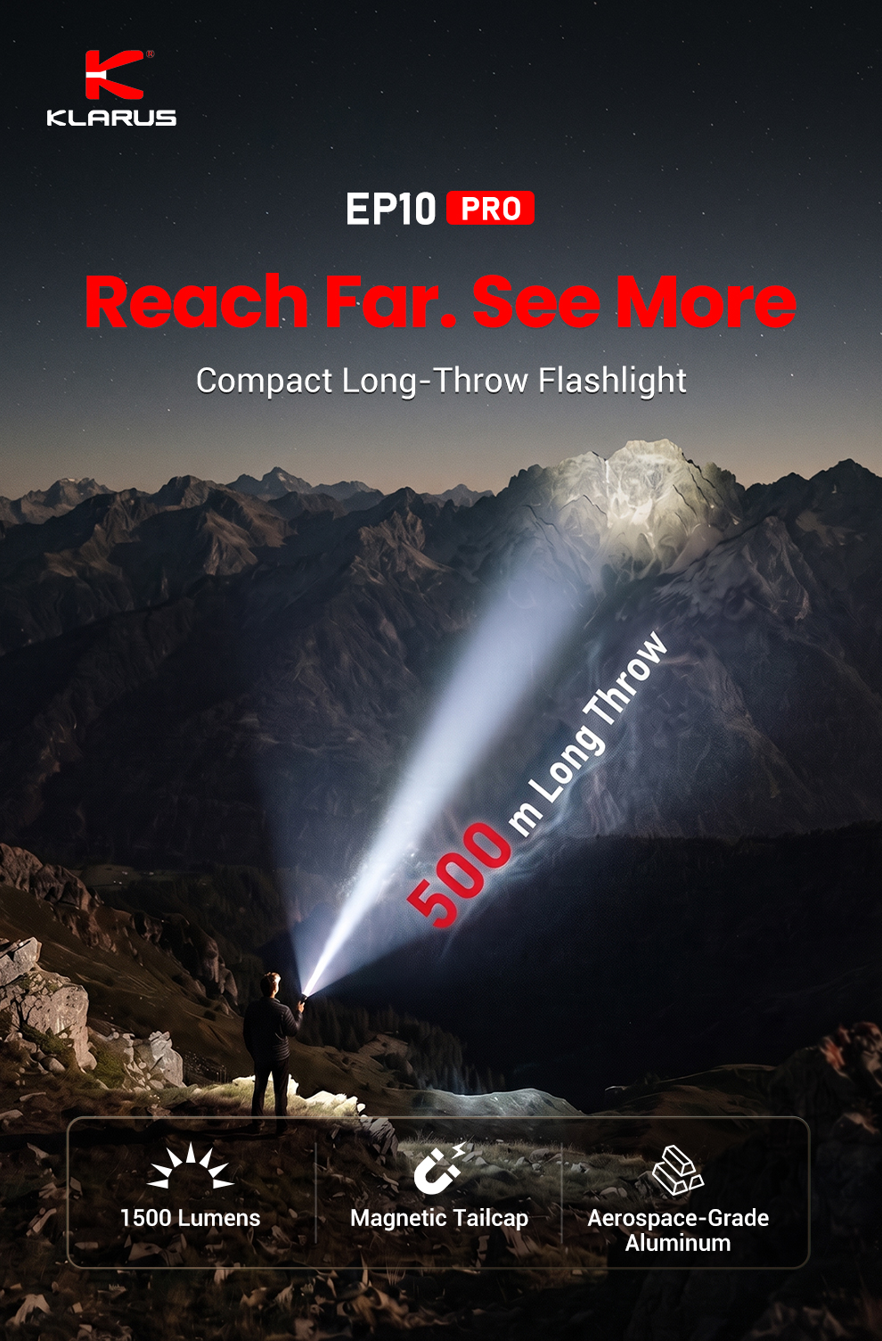Reach Far. See More   Compact Long-Throw Flashlight